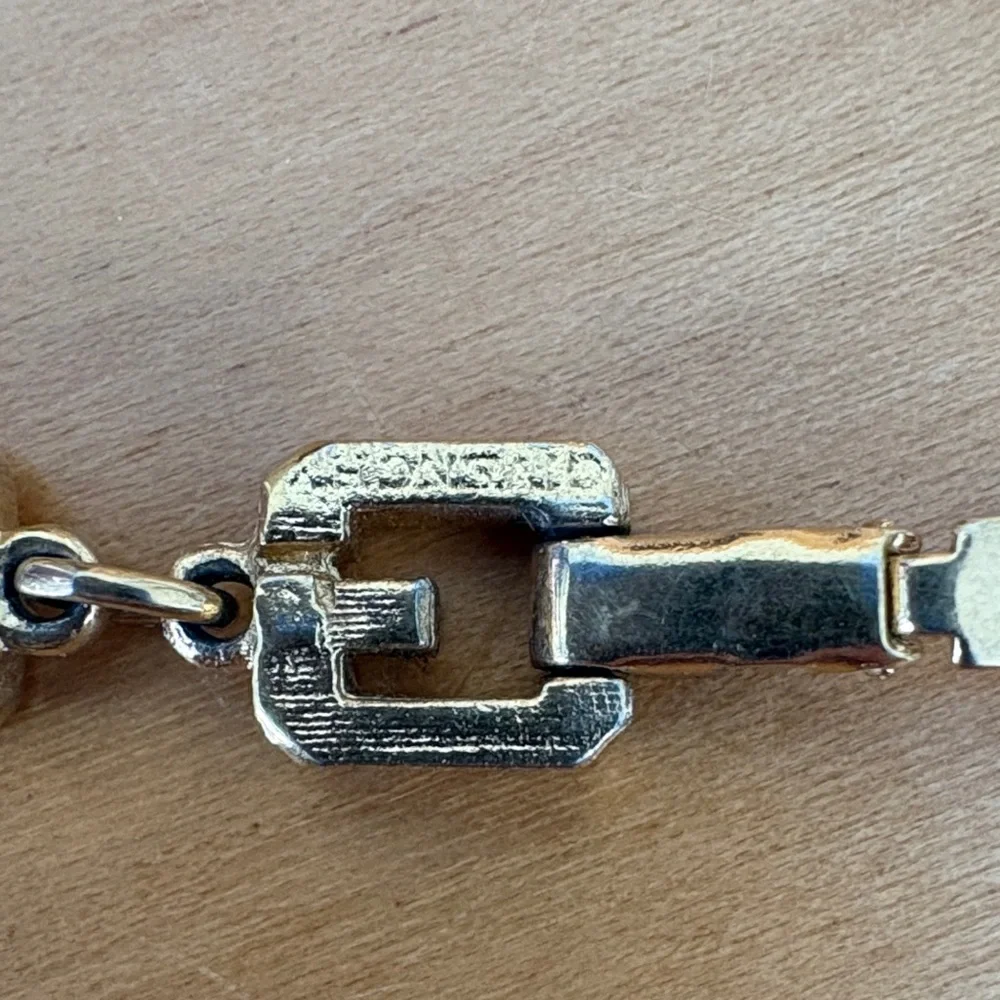 Givenchy G logo chain link necklace Gold Plated Gold Tone 15